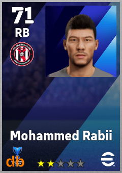 Mohammed Rabii — RB, OVR 71, MAX 71