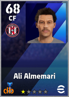 Ali Almemari — CF, OVR 68, MAX 68