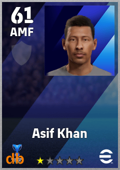 Asif Khan — AMF, OVR 61, MAX 61