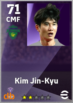 Kim Jin-Kyu — CMF, OVR 71, MAX 71