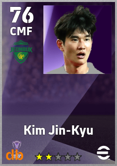 Kim Jin-Kyu — CMF, OVR 76, MAX 76