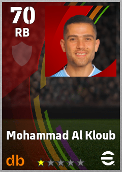 Mohammad Al Kloub — RB, OVR 70, MAX 70