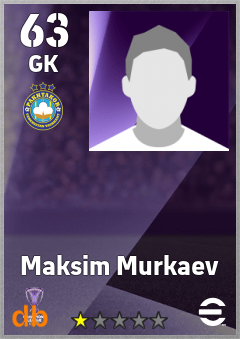 Maksim Murkaev — GK, OVR 63, MAX 63