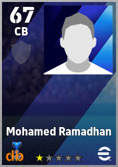 Mohamed Ramadhan — CB, OVR 67, MAX 67