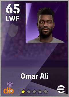 Omar Ali — LWF, OVR 65, MAX 65