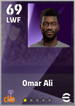 Omar Ali — LWF, OVR 69, MAX 69