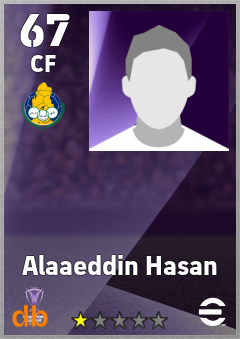Alaaeddin Hasan — CF, OVR 67, MAX 67