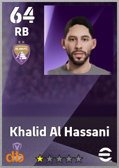 Khalid Al Hassani — RB, OVR 64, MAX 64