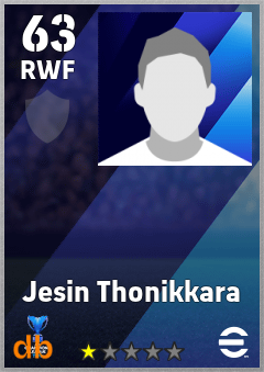 Jesin Thonikkara — RWF, OVR 63, MAX 63