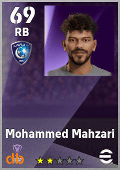Mohammed Mahzari — RB, OVR 69, MAX 69