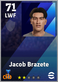 Jacob Brazete — LWF, OVR 71, MAX 71