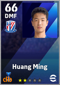Huang Ming — DMF, OVR 66, MAX 66