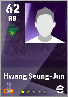 Hwang Seung-Jun — RB, OVR 62, MAX 62
