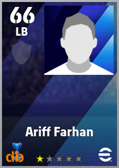Ariff Farhan — LB, OVR 66, MAX 66