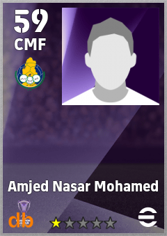 Amjed Nasar Mohamed — CMF, OVR 59, MAX 59