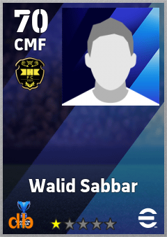 Walid Sabbar — CMF, OVR 70, MAX 70