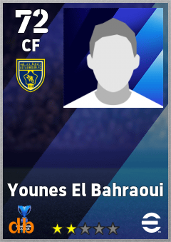 Younes El Bahraoui — CF, OVR 72, MAX 72
