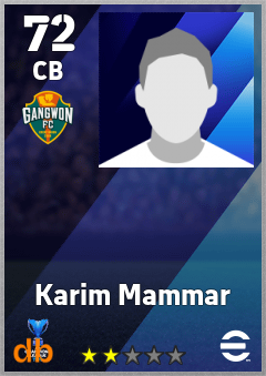 Karim Mammar — CB, OVR 72, MAX 72