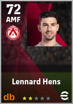 Lennard Hens — AMF, OVR 72, MAX 72