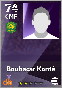 Boubacar Konté — CMF, OVR 74, MAX 74