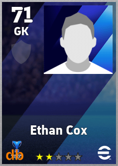 Ethan Cox — GK, OVR 71, MAX 71