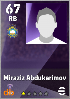 Miraziz Abdukarimov — RB, OVR 67, MAX 67