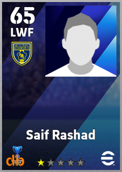 Saif Rashad — LWF, OVR 65, MAX 65