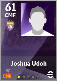 Joshua Udoh — CMF, OVR 61, MAX 61