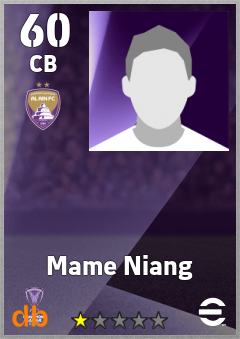 Mame Niang — CB, OVR 60, MAX 60