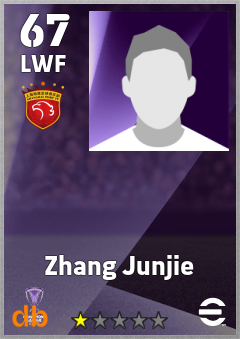 Zhang Junjie — LWF, OVR 67, MAX 67