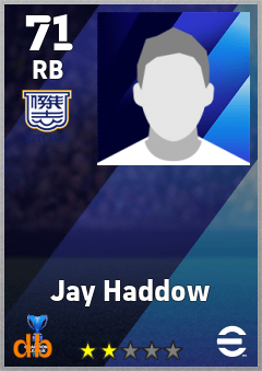 Jay Haddow — RB, OVR 71, MAX 71