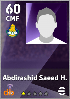 Abdirashid Saeed H. — CMF, OVR 60, MAX 60
