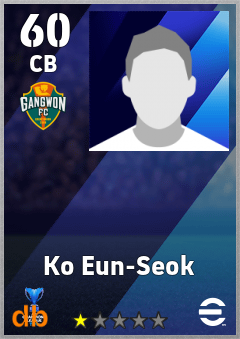 Ko Eun-Seok — CB, OVR 60, MAX 60
