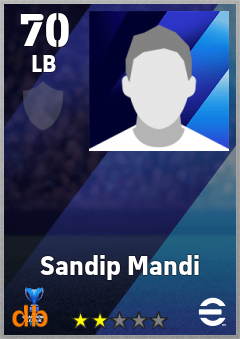 Sandip Mandi — LB, OVR 70, MAX 70