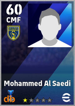 Mohammed Al Saedi — CMF, OVR 60, MAX 60