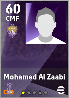 Mohamed Al Zaabi — CMF, OVR 60, MAX 60