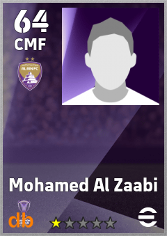 Mohamed Al Zaabi — CMF, OVR 64, MAX 64