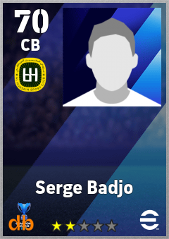 Serge Badjo — CB, OVR 70, MAX 70