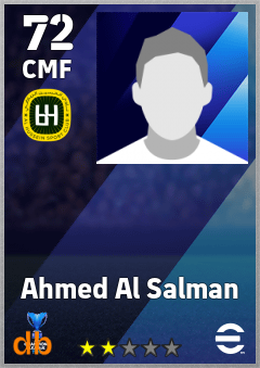 Ahmed Al Salman — CMF, OVR 72, MAX 72