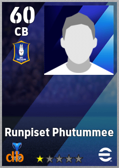 Runpiset Phutummee — CB, OVR 60, MAX 60