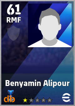 Benyamin Alipour — RMF, OVR 61, MAX 61