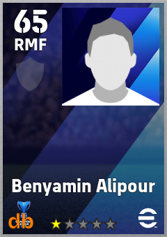 Benyamin Alipour — RMF, OVR 65, MAX 65