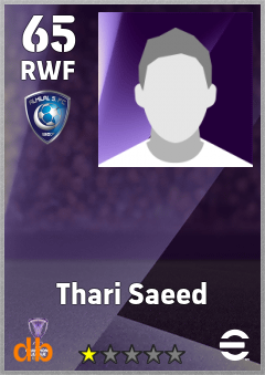 Thari Saeed — RWF, OVR 65, MAX 65
