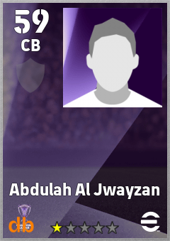Abdulah Al Jwayzan — CB, OVR 59, MAX 59