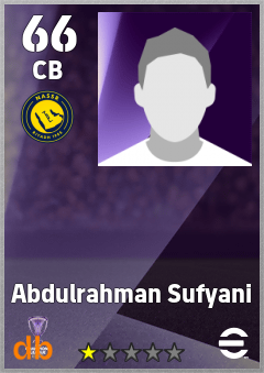 Abdulrahman Sufyani — CB, OVR 66, MAX 66