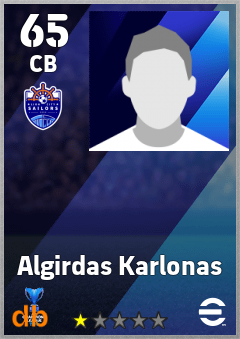 Algirdas Karlonas — CB, OVR 65, MAX 65