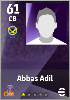 Abbas Adil — CB, OVR 61, MAX 61