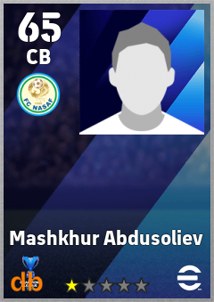 Mashkhur Abdusoliev — CB, OVR 65, MAX 65
