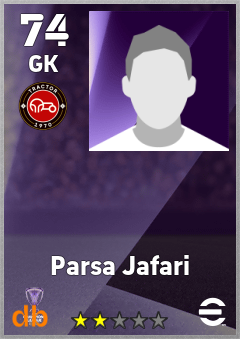 Parsa Jafari — GK, OVR 74, MAX 74