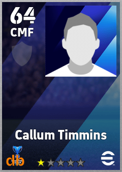 Callum Timmins — CMF, OVR 64, MAX 64